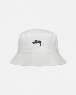 Beige Stussy Bucket Stock Hats | 1598AEINZ