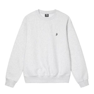 Beige Stussy Swirl Applique Crew Sweatshirts | 8469XIVYZ