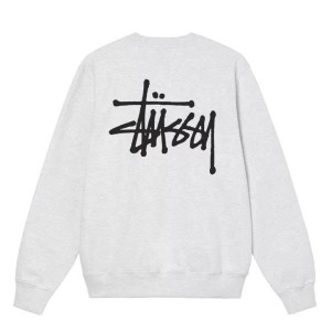 Beige / Black Stussy Basic Crew Sweatshirts | 1032ORDHQ