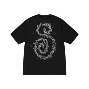 Black Stussy Ants Pigment Dyed T Shirts | 5871WNBYM