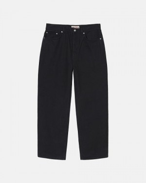 Black Stussy Big Ol' Overdyed Jeans | 1075KQCPZ