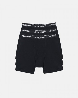 Black Stussy Boxer Briefs | 2839EZVFO