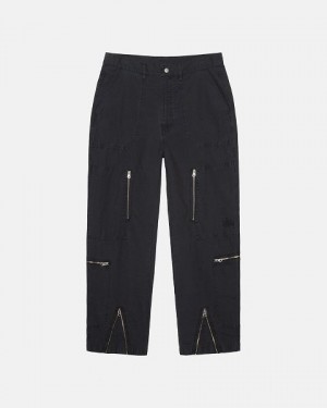 Black Stussy Nyco Flight Pants | 6819ZPLUF