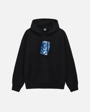 Black / Blue Stussy Soda Can Hoodie | 7462UOIJM