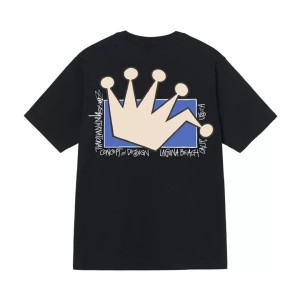 Black / Blue / Gold Stussy Lb Crown T Shirts | 9063BQZIC