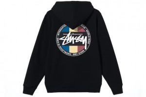 Black / Multicolor Stussy Classic Dot Hoodie | 8971ZRMWJ