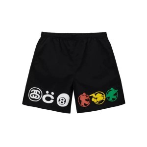 Black / Multicolor Stussy Cpfm Icon Water Shorts | 5846HCUVS