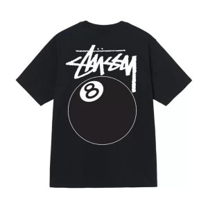 Black / White Stussy 8 Ball T Shirts | 6489YCGUF