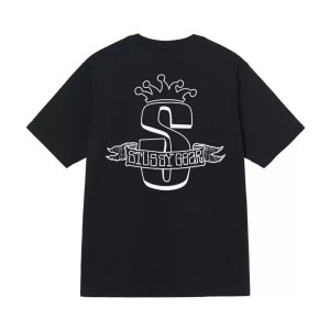 Black / White Stussy Gear Banner T Shirts | 0678HPIAQ