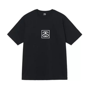 Black / White Stussy Squared T Shirts | 4859OYLWZ