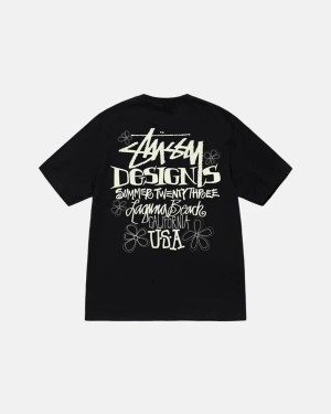 Black / White Stussy Summer Lb T Shirts | 9235SACJP