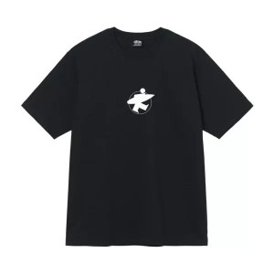 Black / White Stussy Surf Stock T Shirts | 4062WUFGE