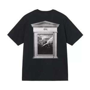 Black / White Stussy Surf Tomb Pigment Dyed T Shirts | 7562IQZGN