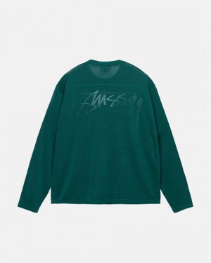 Green Stussy Football Sweaters | 5768NEWFL