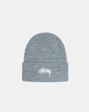 Grey Stussy Cuff Stock Beanie | 9654HKIGE