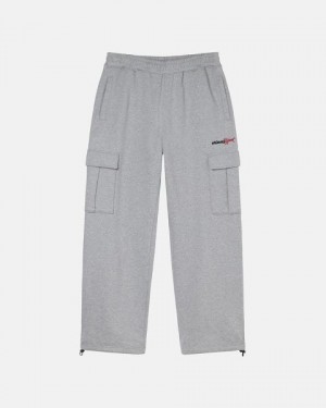 Grey Stussy Sport Cargo Fleece Pants | 2370DQANL