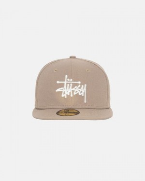 Khaki Stussy New Era 59fifty Authentic Caps | 6427FCBMR