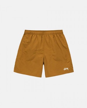 Khaki Stussy Water Stock Shorts | 7650FUHIM