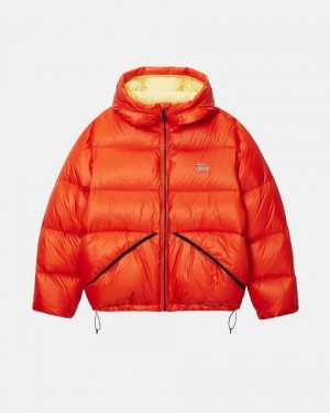 Orange Stussy Micro Ripstop Down Parka | 0718TUGKD