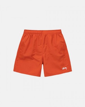 Orange Stussy Water Stock Shorts | 2698DRFHU