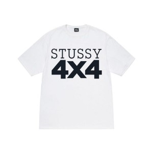 White Stussy 4x4 T Shirts | 8136VNXKS