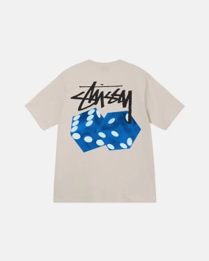 White Stussy Diced Out Off T Shirts | 4179UNOTV