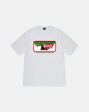 White Stussy Orchard T Shirts | 4396BESQX