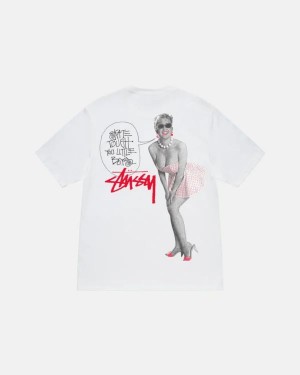 White Stussy Skate Tough T Shirts | 8526NQBSJ