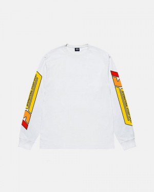 White Stussy Sport Ls Sweatshirts | 0495UMECG