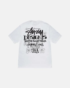 White Stussy Summer Lb T Shirts | 4179YFTVQ