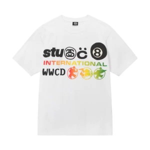 White / Multicolor Stussy Cpfm International T Shirts | 6897KEDFO