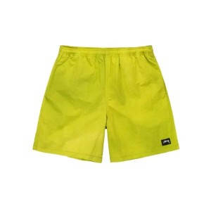 Yellow / Black Stussy Wave Dye Nylon Shorts | 2960RFBPE