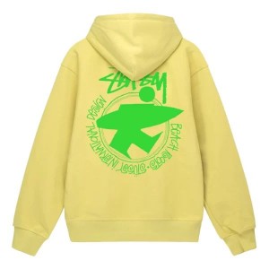 Yellow / Green Stussy Beach Roots Hoodie | 5981SNZBV