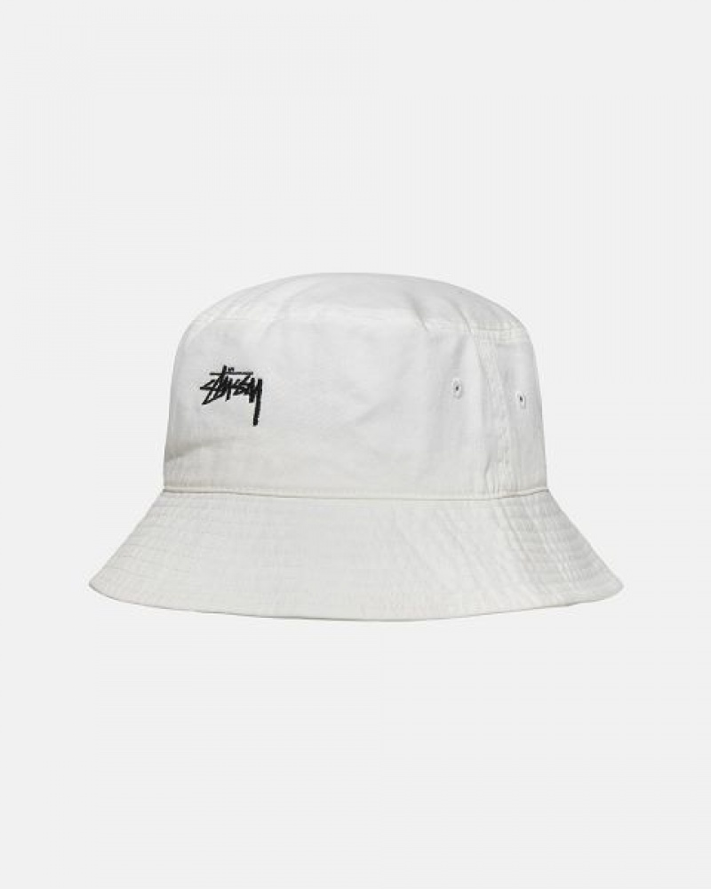 Beige Stussy Bucket Stock Hats | 1598AEINZ