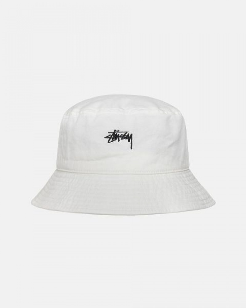 Beige Stussy Bucket Stock Hats | 1598AEINZ