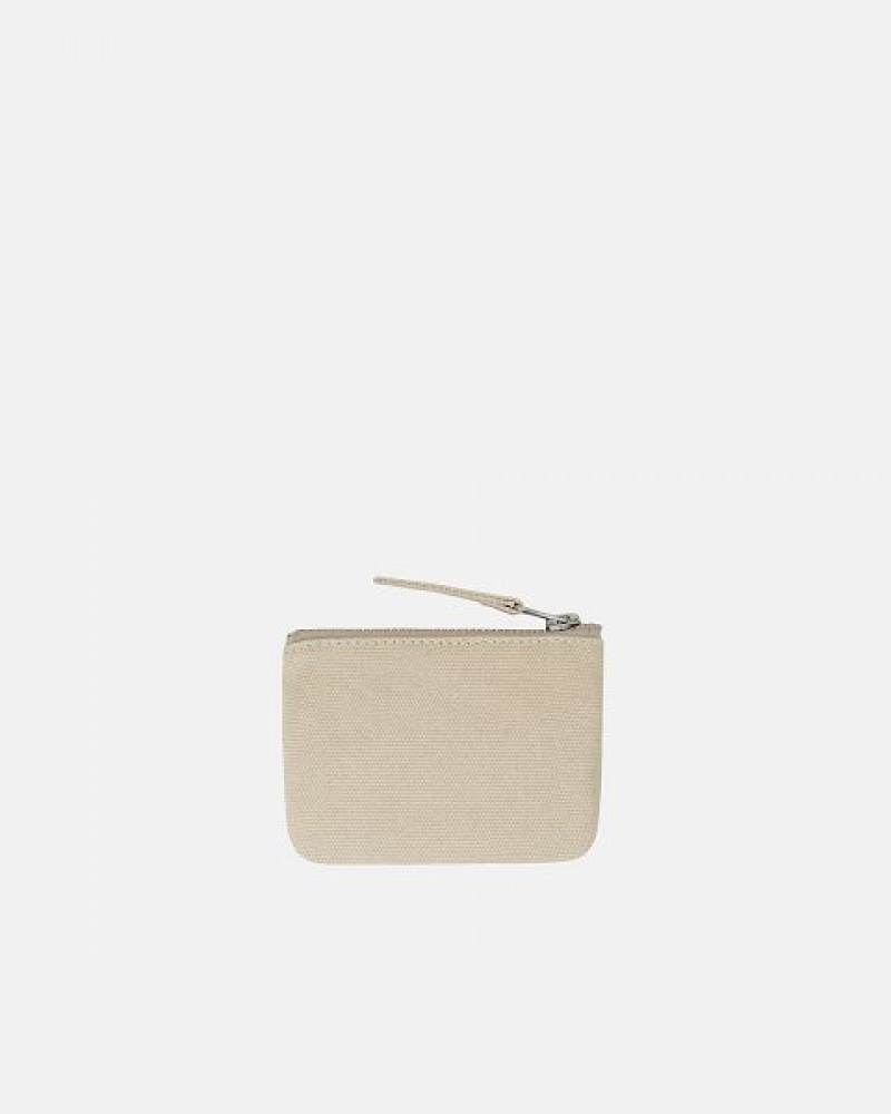 Beige Stussy Canvas Coin Purses | 4726LTPOW