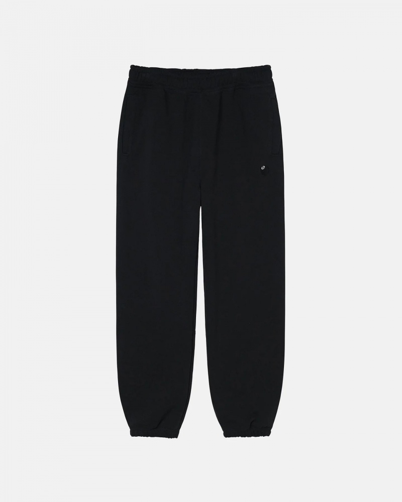 Black Stussy 8 Ball Embroidered Pants | 2706XJQES