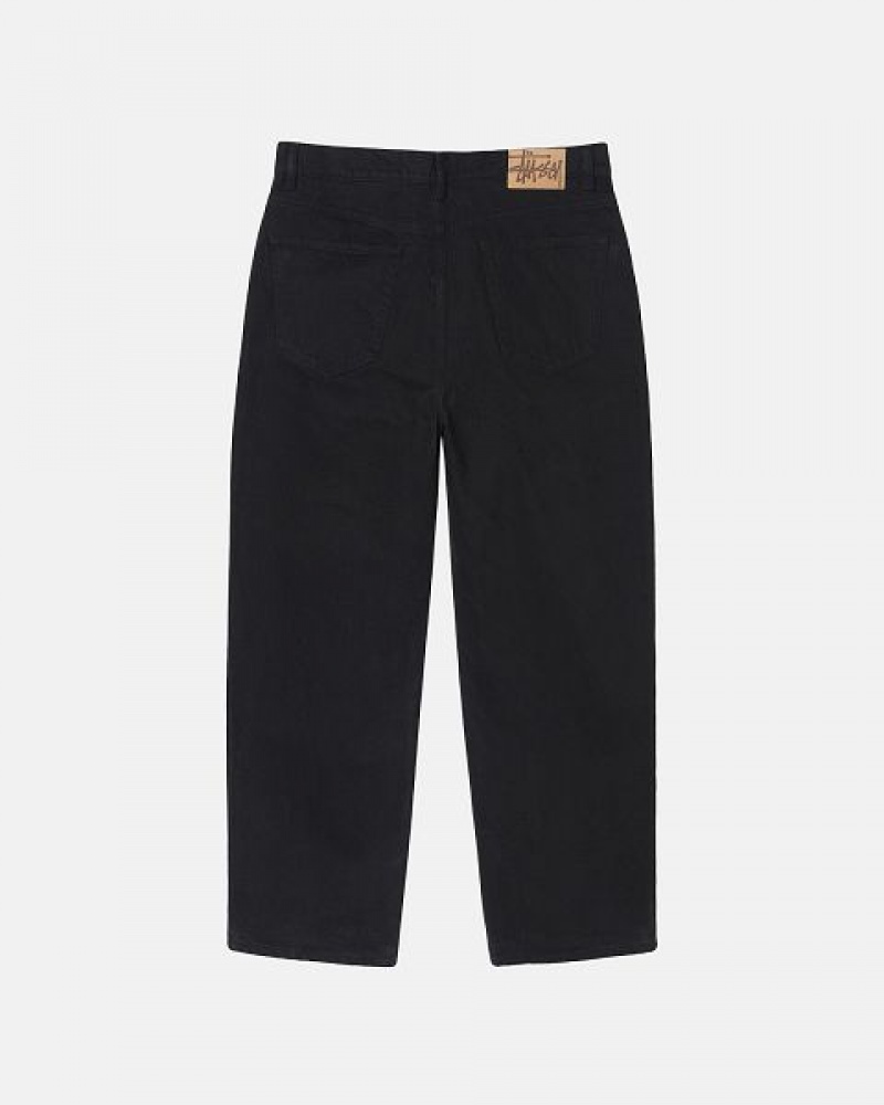 Black Stussy Big Ol' Overdyed Jeans | 1075KQCPZ