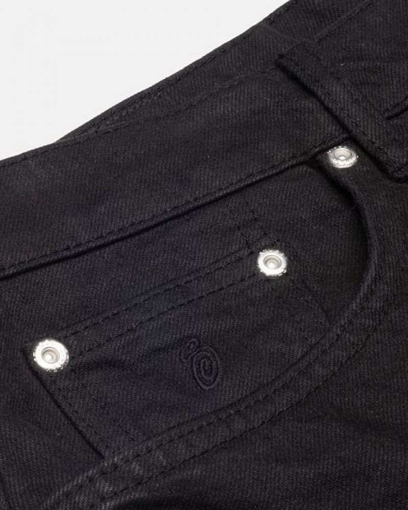 Black Stussy Big Ol' Overdyed Jeans | 1075KQCPZ