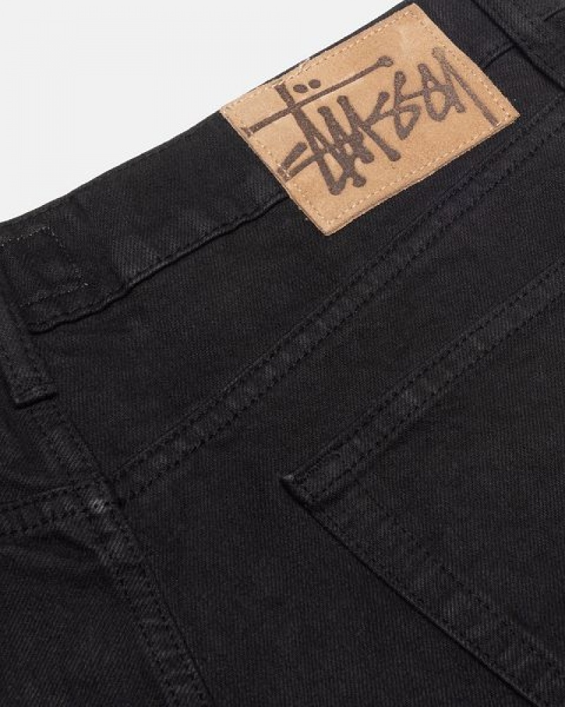 Black Stussy Big Ol' Overdyed Jeans | 1075KQCPZ