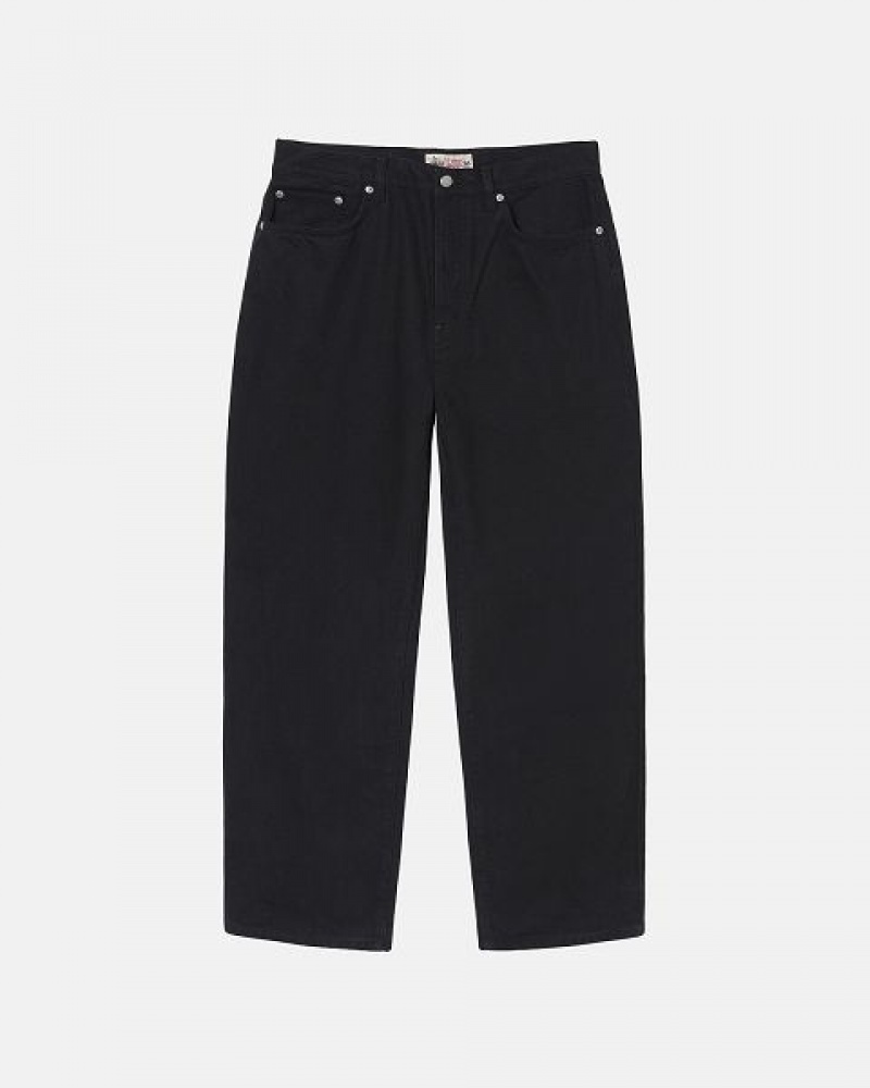 Black Stussy Big Ol\' Overdyed Jeans | 1075KQCPZ