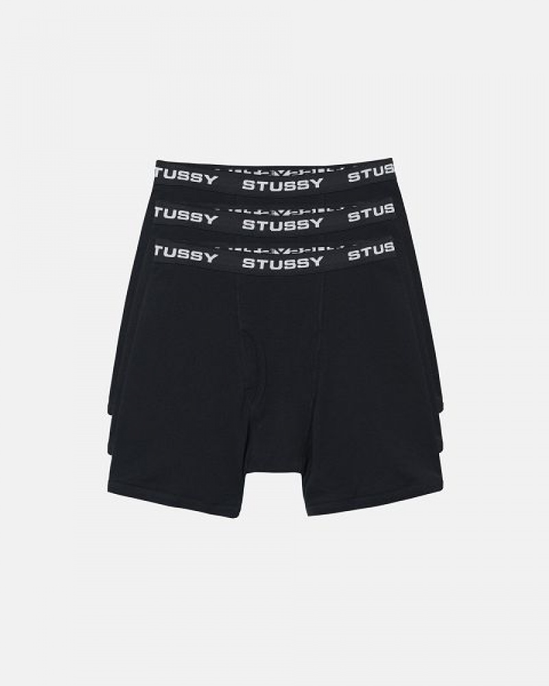 Black Stussy Boxer Briefs | 2839EZVFO