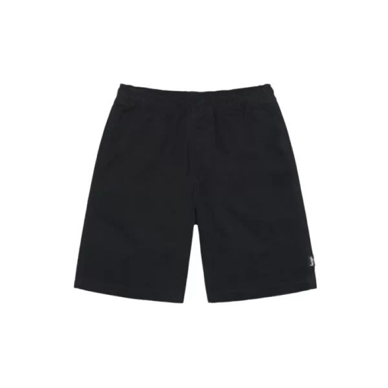 Black Stussy Brushed Beach Shorts | 2753VFTYC