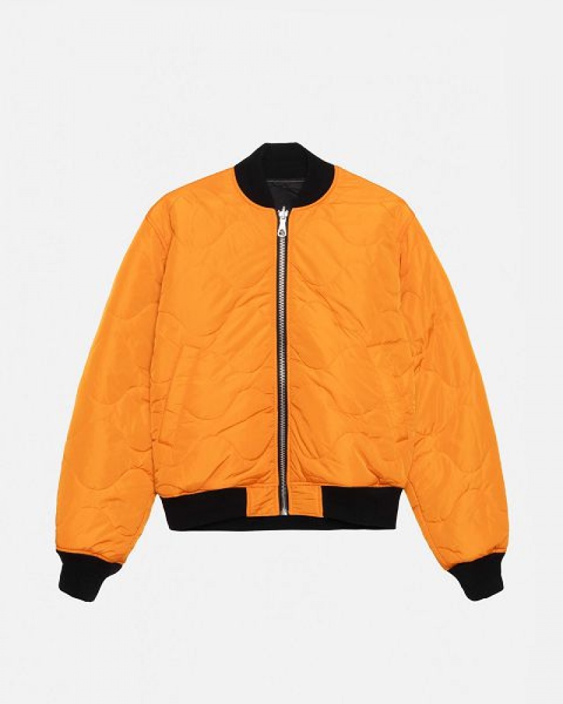 Black Stussy Built Reversible Bomber Jackets | 1507OKVIQ