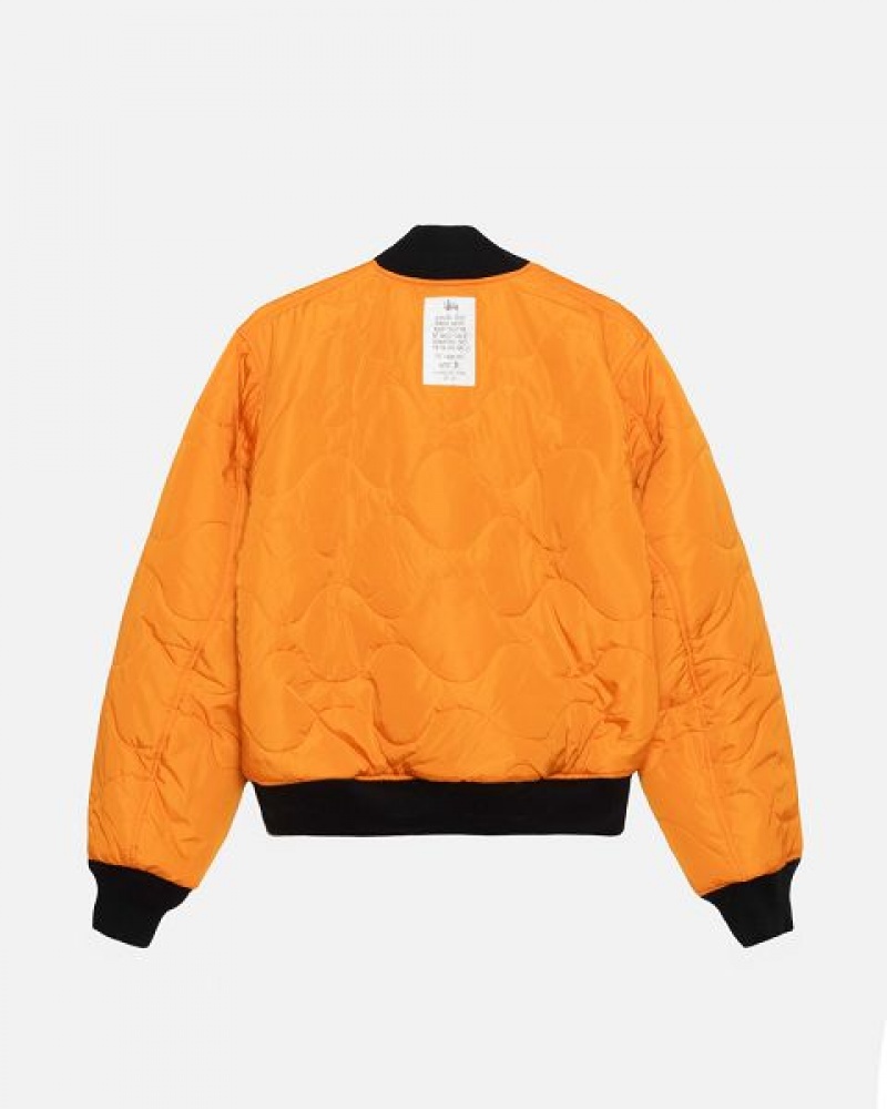 Black Stussy Built Reversible Bomber Jackets | 1507OKVIQ