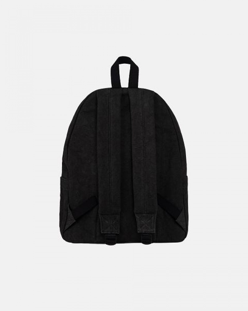 Black Stussy Canvas Backpacks | 4082LRGOH