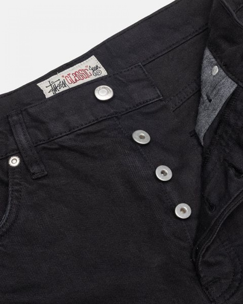 Black Stussy Classic Overdyed Jeans | 3952AOMBH