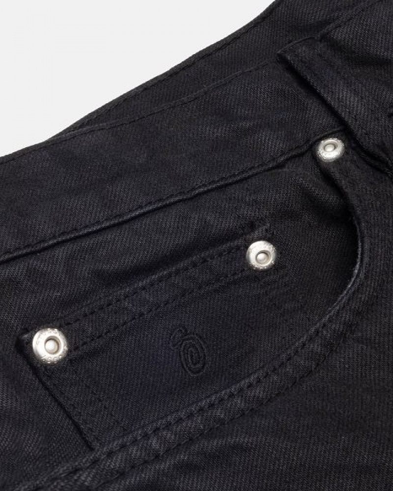 Black Stussy Classic Overdyed Jeans | 3952AOMBH