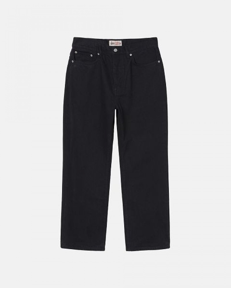 Black Stussy Classic Overdyed Jeans | 3952AOMBH