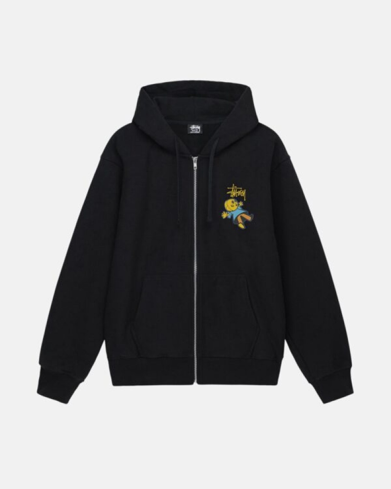 Black Stussy Dollie Zip Hoodie | 6349TAWIS